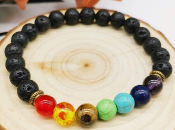 Chakra Lava Stone Aromatherapy Bracelet