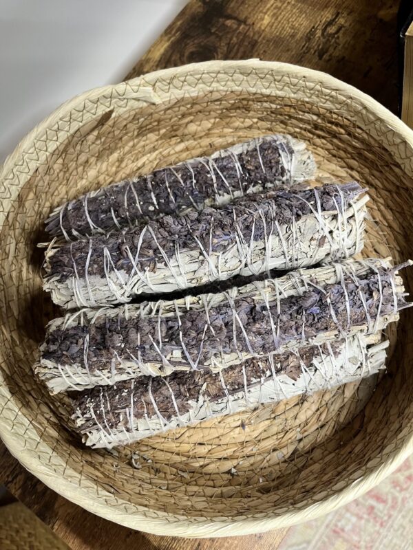 Lavender Wrapped Sage Stick