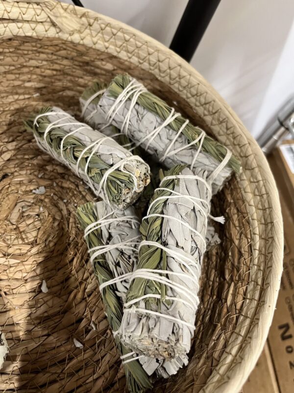 Sweetgrass Wrapped Sage Stick